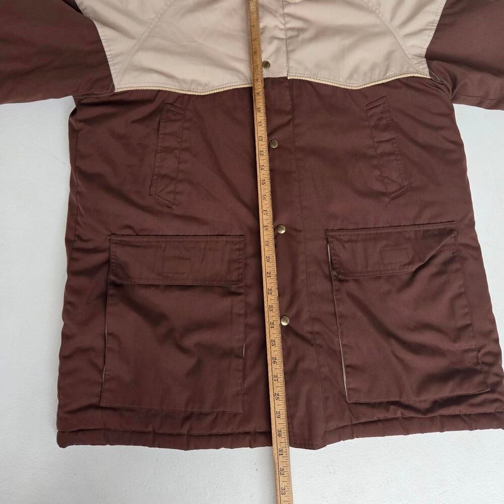 Vintage Western Barn Coat Brown Tan Yukon Sweet Insulated Hooded XL - Picture 7 of 8
